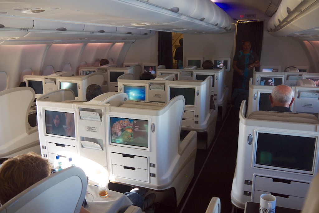 Business Class Cabin - FJ911 Fiji Airways to Nadi