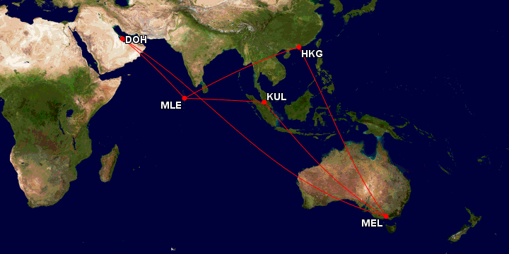 GCMAP flight routes | Point Hacks