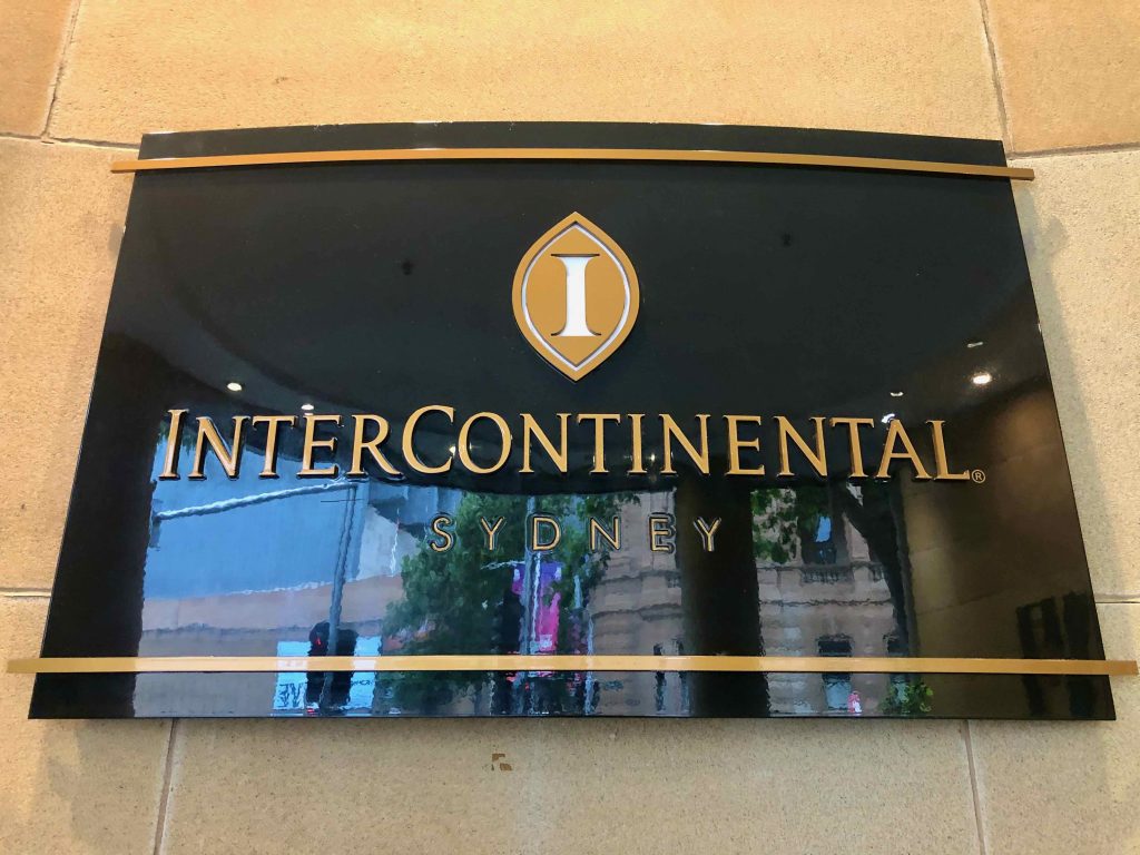 InterContinental Sydney entrance sign