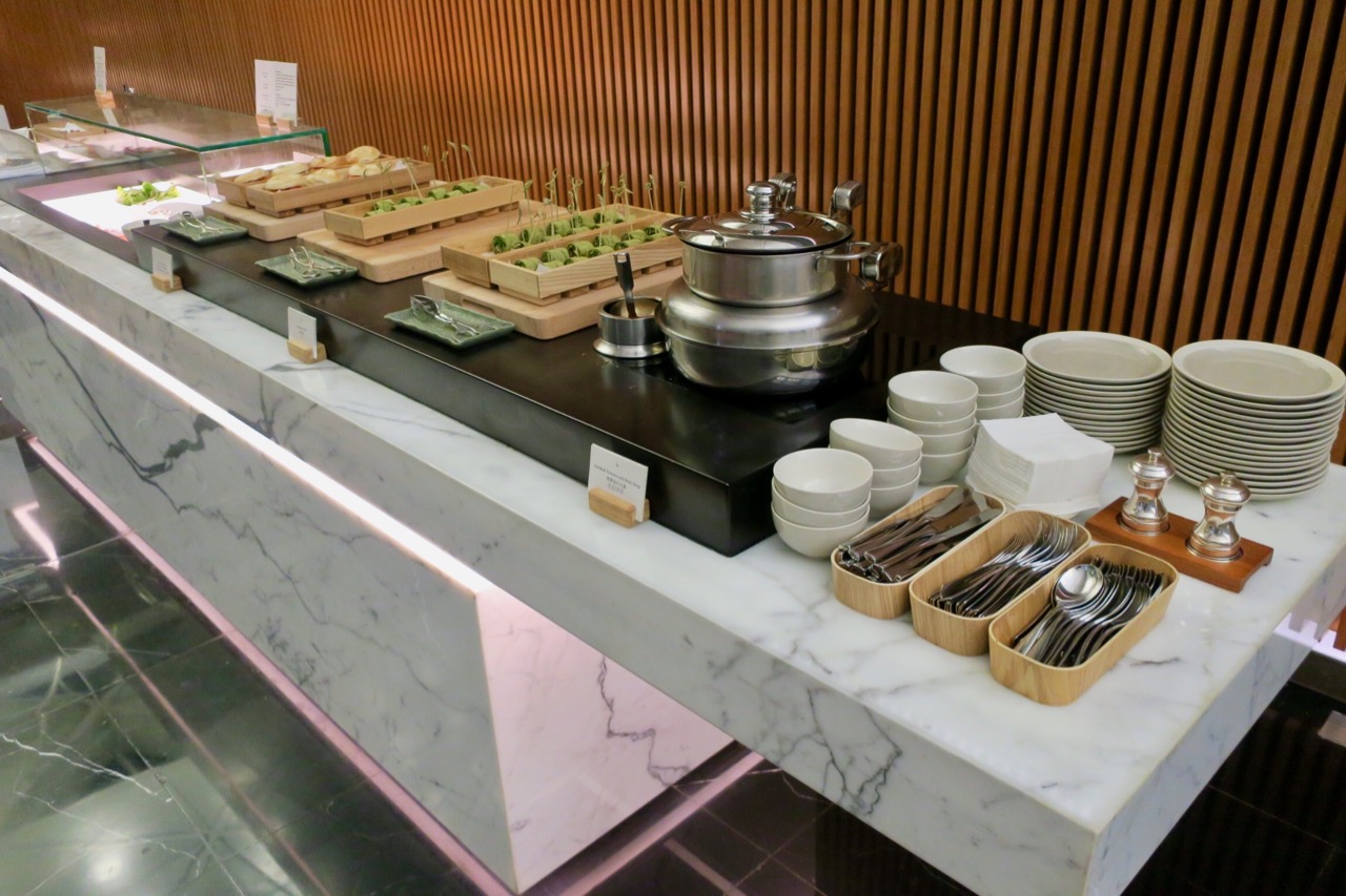 Cathay Pacific The Wing First Class Lounge buffet