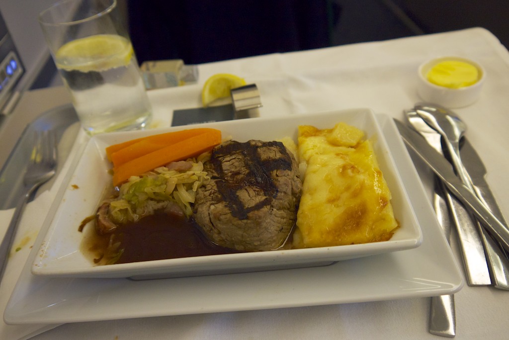 British Airways 777 Club World Business Class food