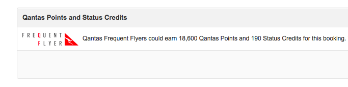 2 Qantas Points Earned