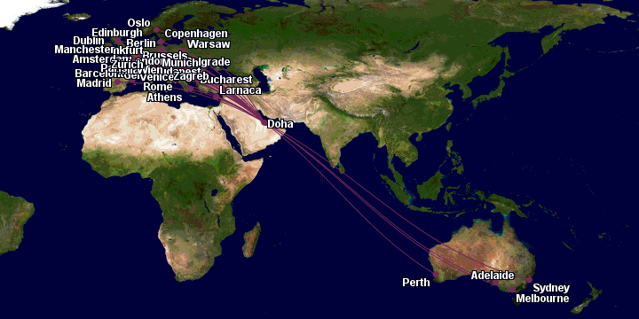 Qatar Airways Australia - Europe 2 201509