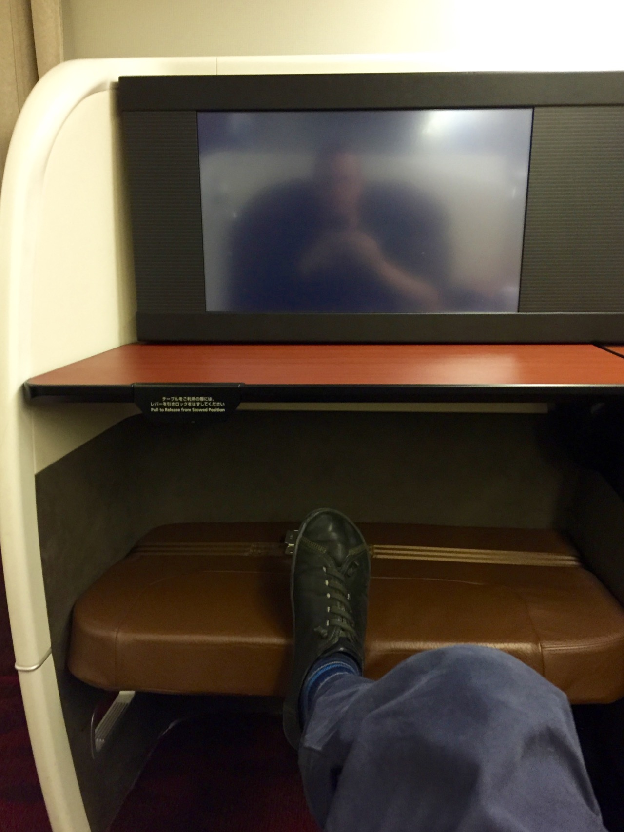 FIrst Class Cabin - Japan Airlines JL771 NRT-SYD First Class Review (1) | Point Hacks