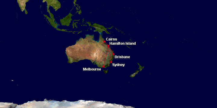 Hamilton Island flight routes
