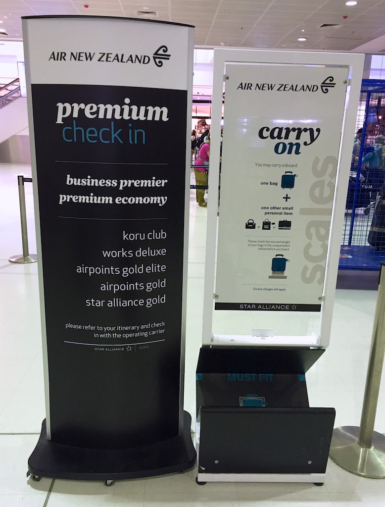 Air New Zealand Premium Economy check in | Point Hacks