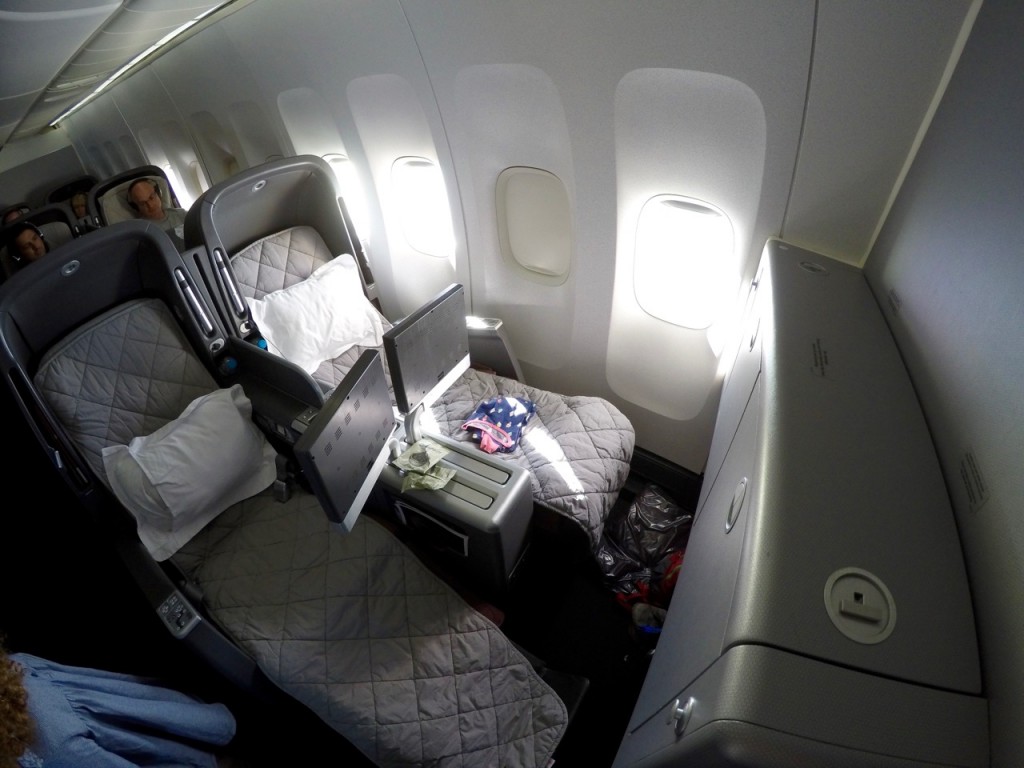 Qantas 747 Business Class seat