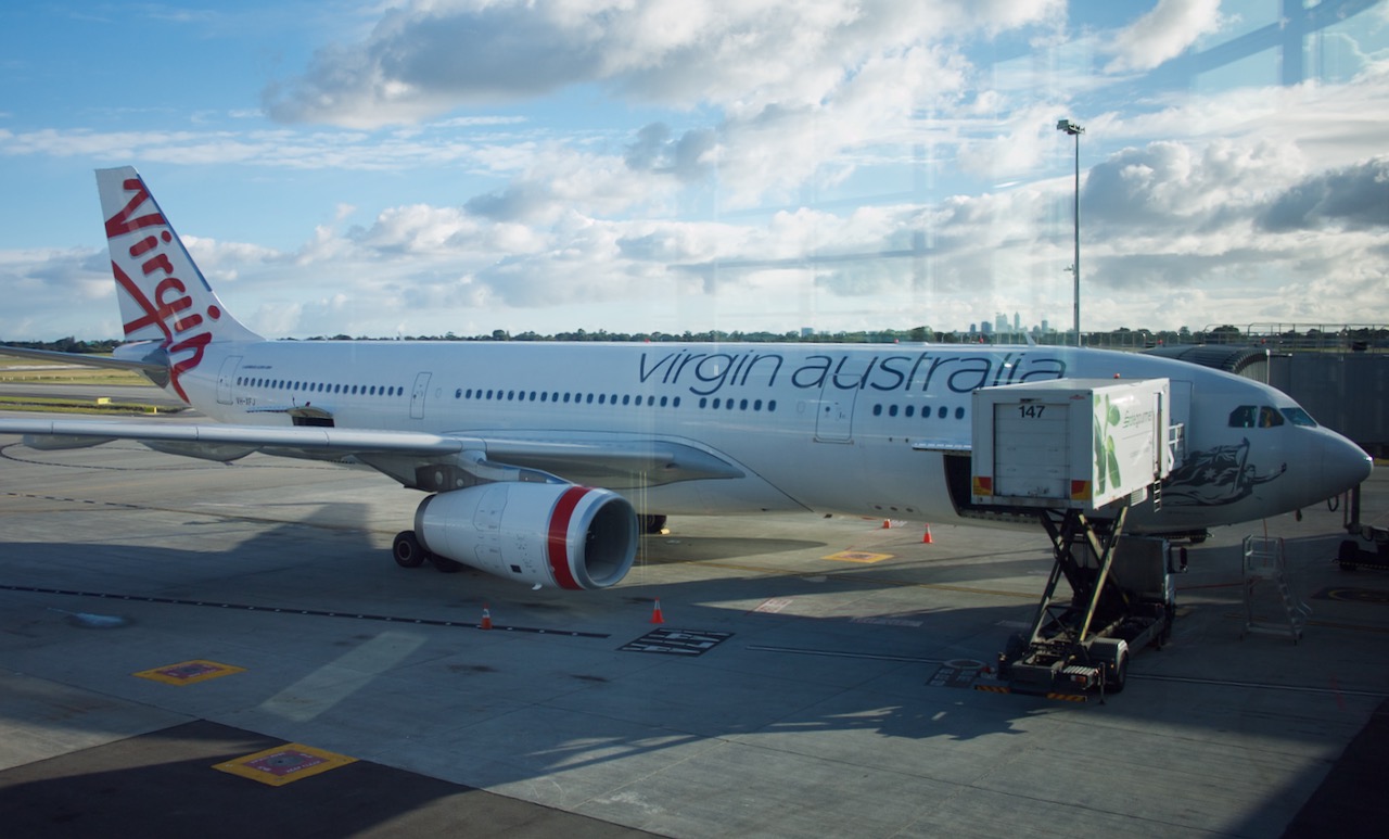 Virgin Australia plane in tarmac