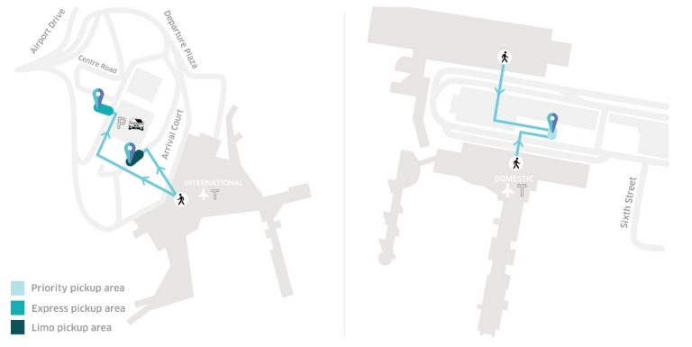 Sydney Airport Uber pickup zone map