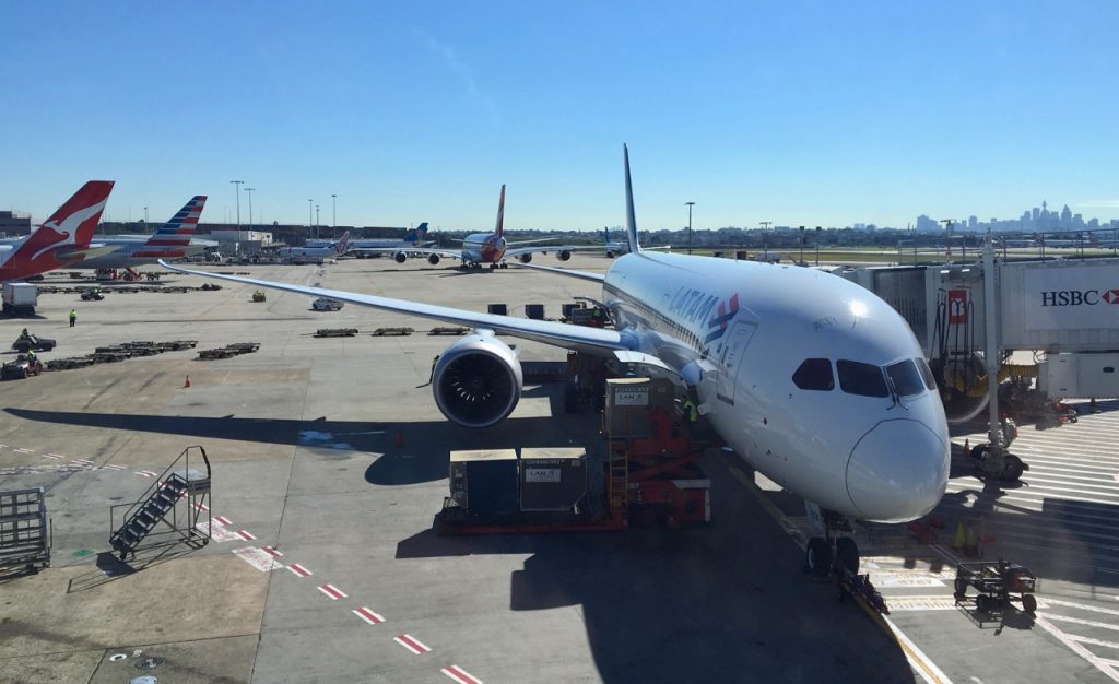 LATAM Boeing 787 Dreamliner on tarmac in Sydney