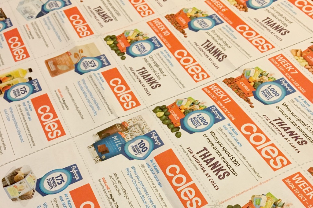 Coles flybuys offer sheet | Point Hacks