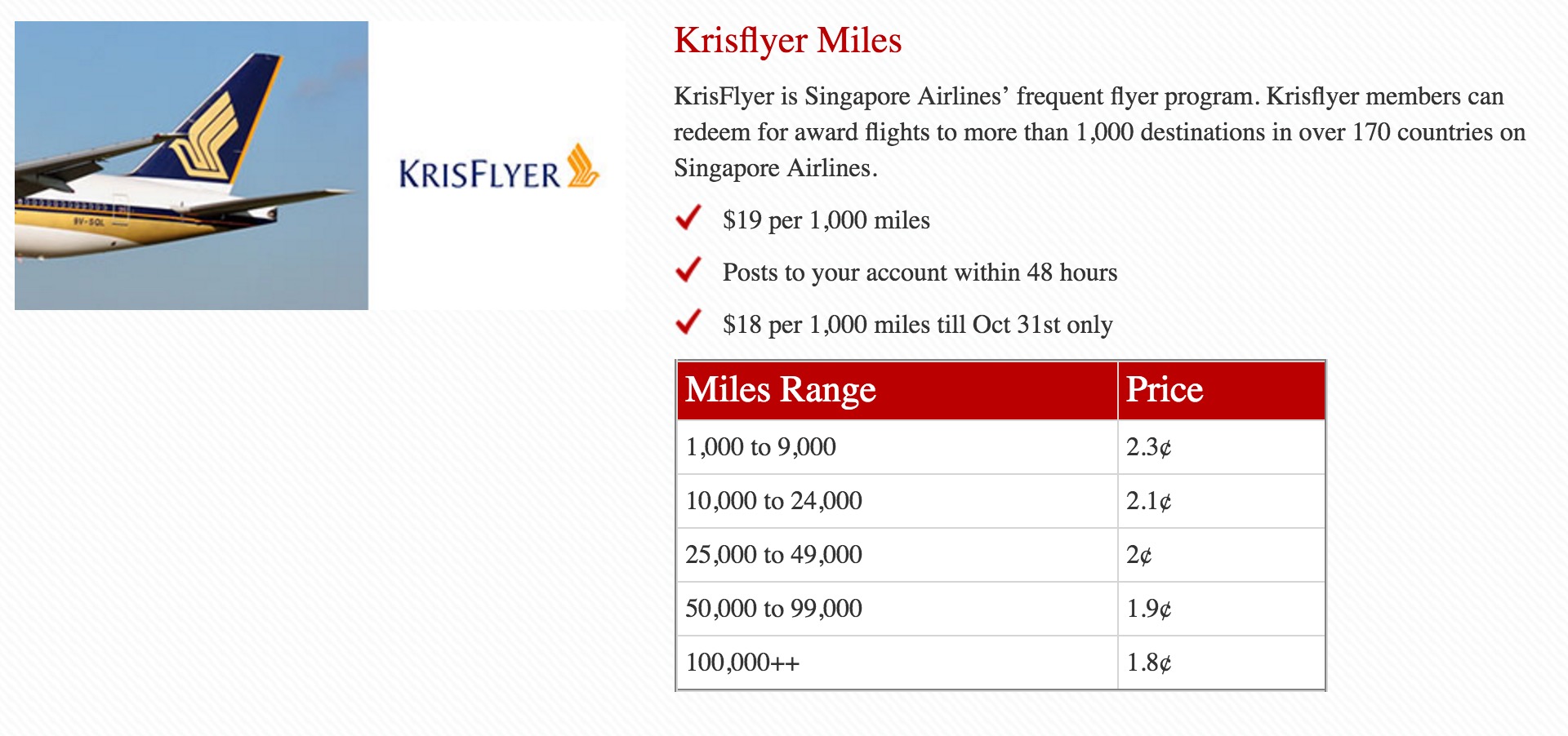 Online Mileage Brokers - Buy Airline Miles price | Point Hacks