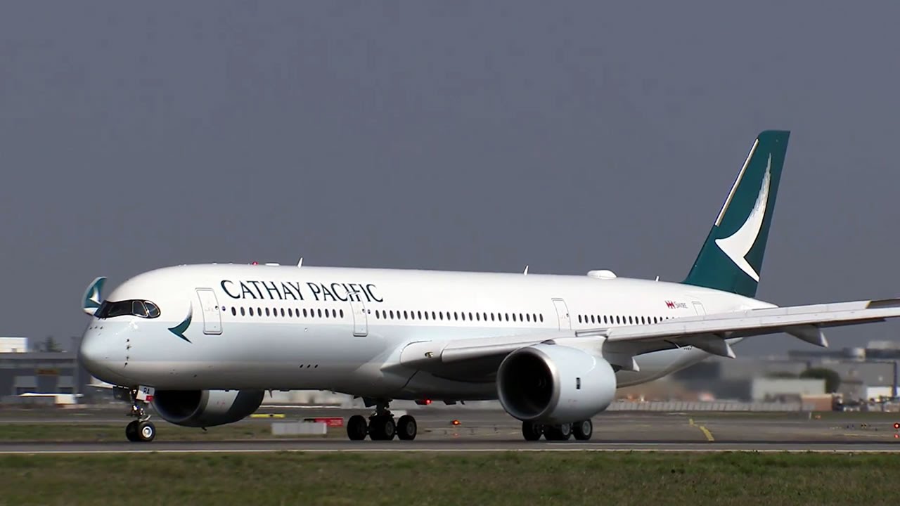 Cathay Pacific plane on tarmac