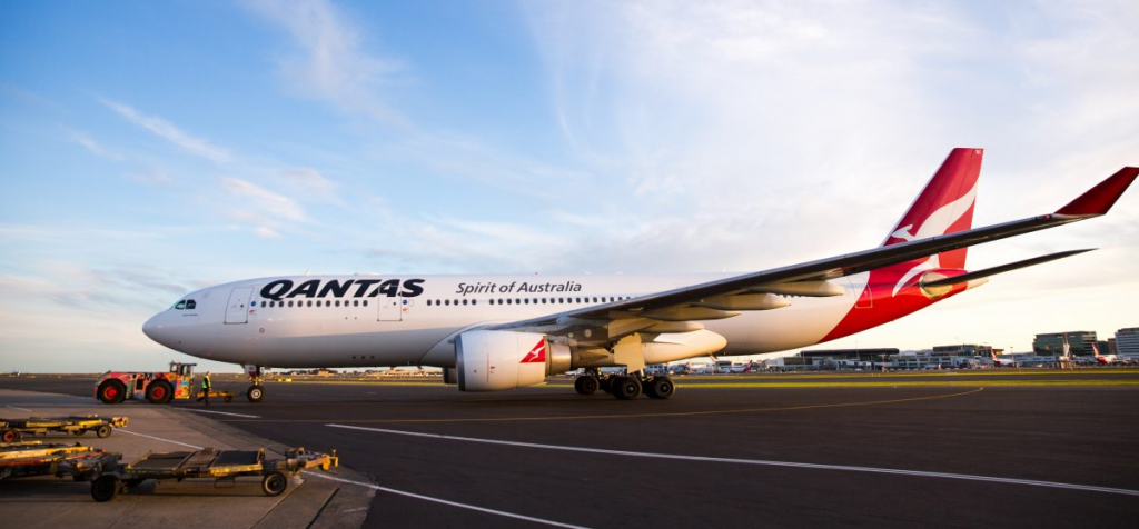 Qantas Airplane on tarmac