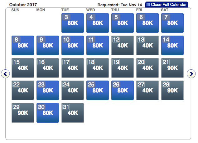 American Airlines award availability