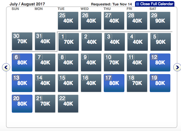 American Airlines award availability flight