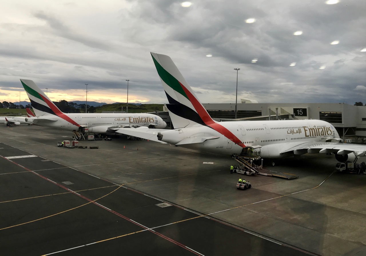 Emirates plane on tarmac