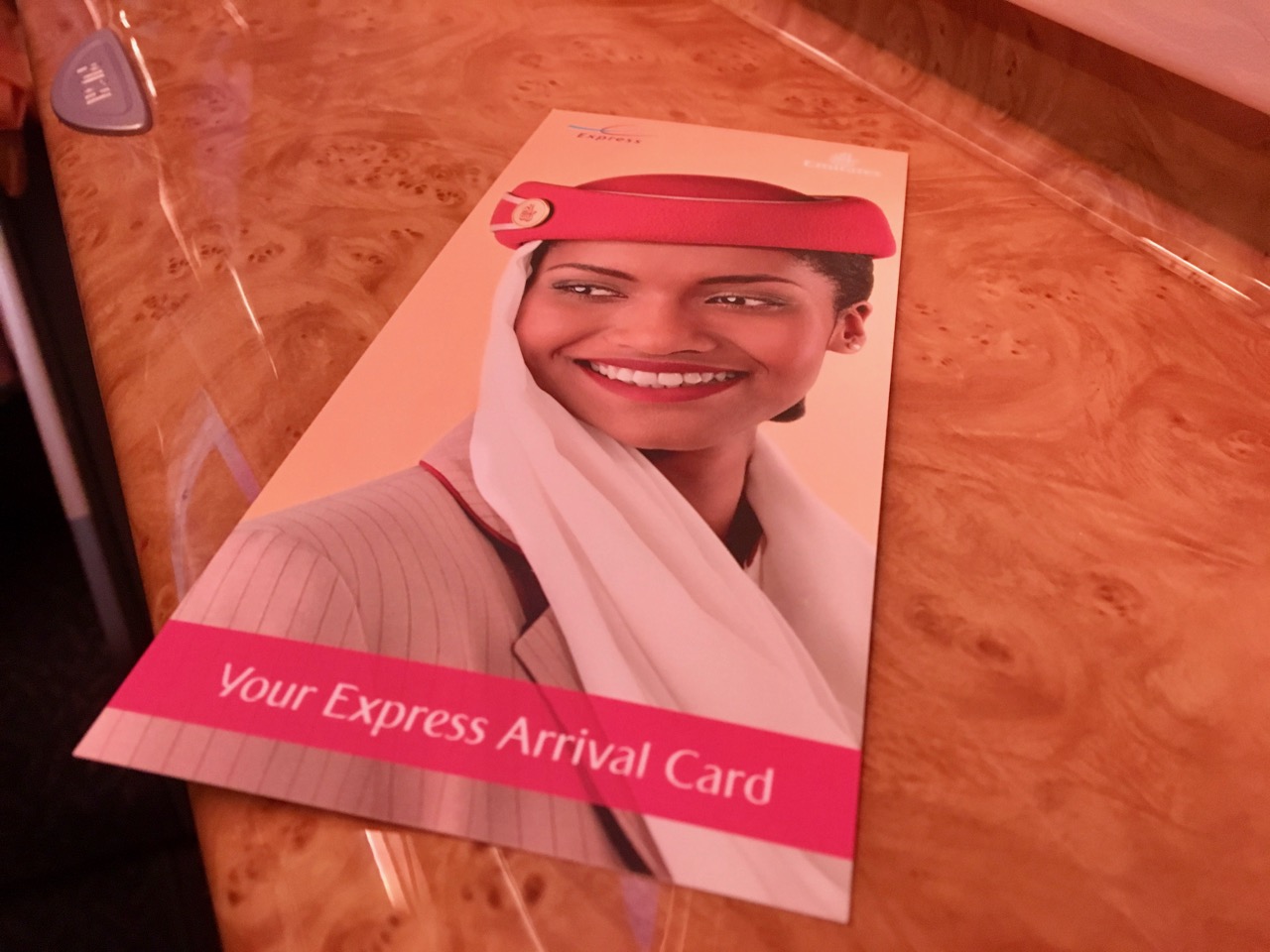 Emirates Express Arrivals Card