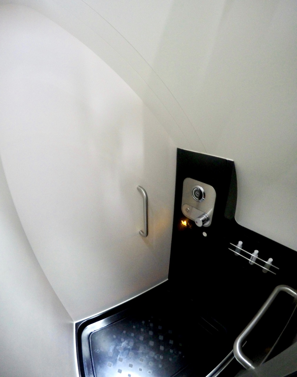 Etihad A380 First Class Apartment inflight shower