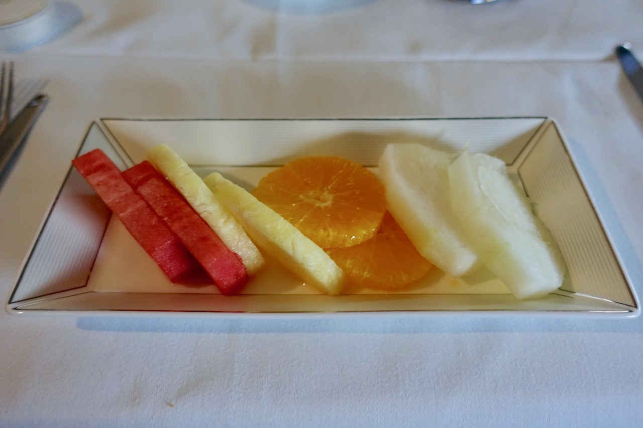 Etihad A380 First Class Apartment fruit platter