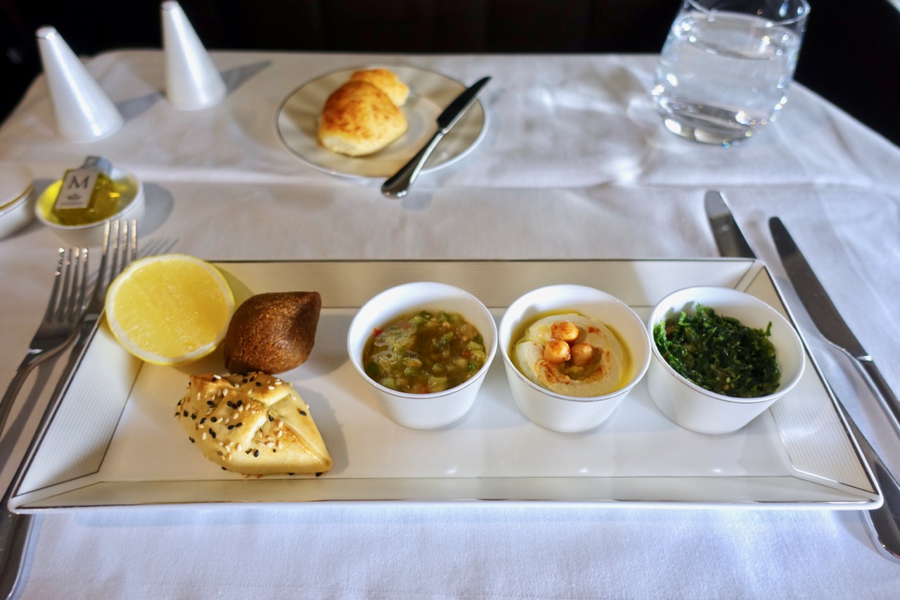 Etihad A380 First Class Apartment food