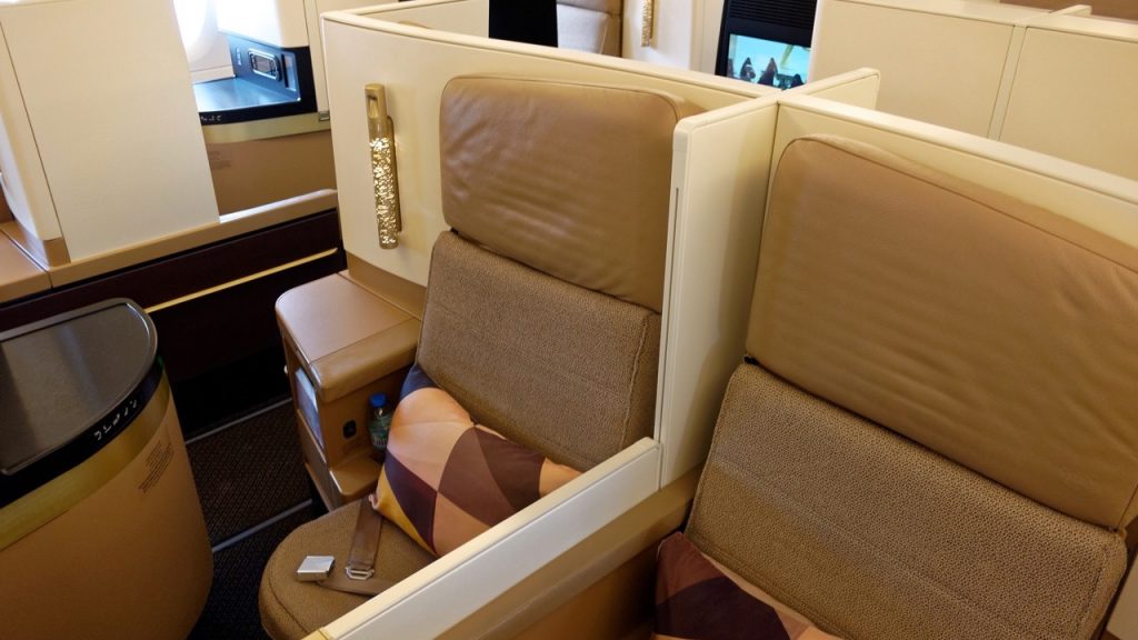 Etihad A380 Business Class seats
