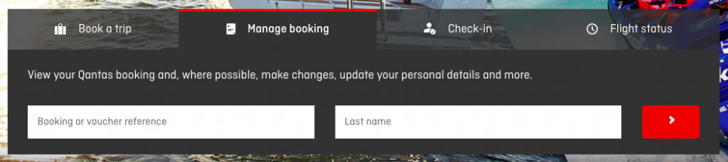 Qantas Manage My Booking