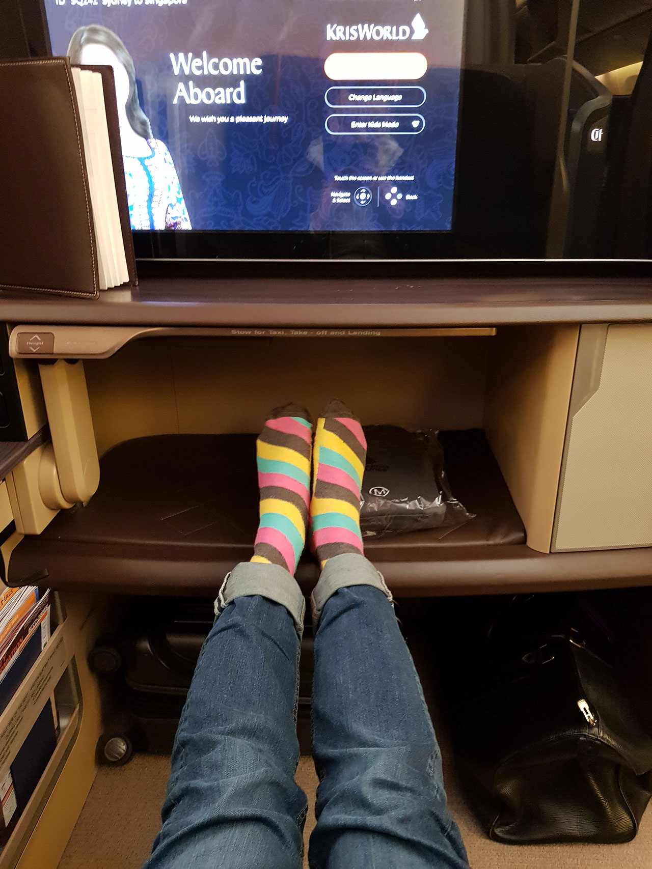 Singapore Airlines 777-300ER First Class legroom