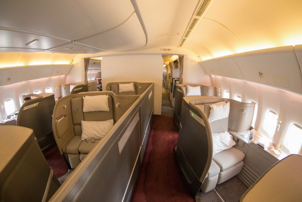 Cathay Pacific 777 First Class cabin