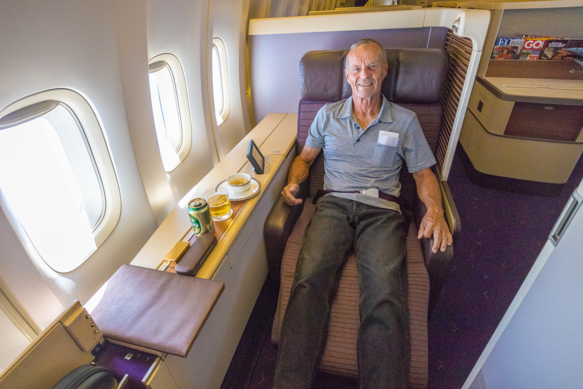 Greg Stone's Dad on THAI Airways First Class