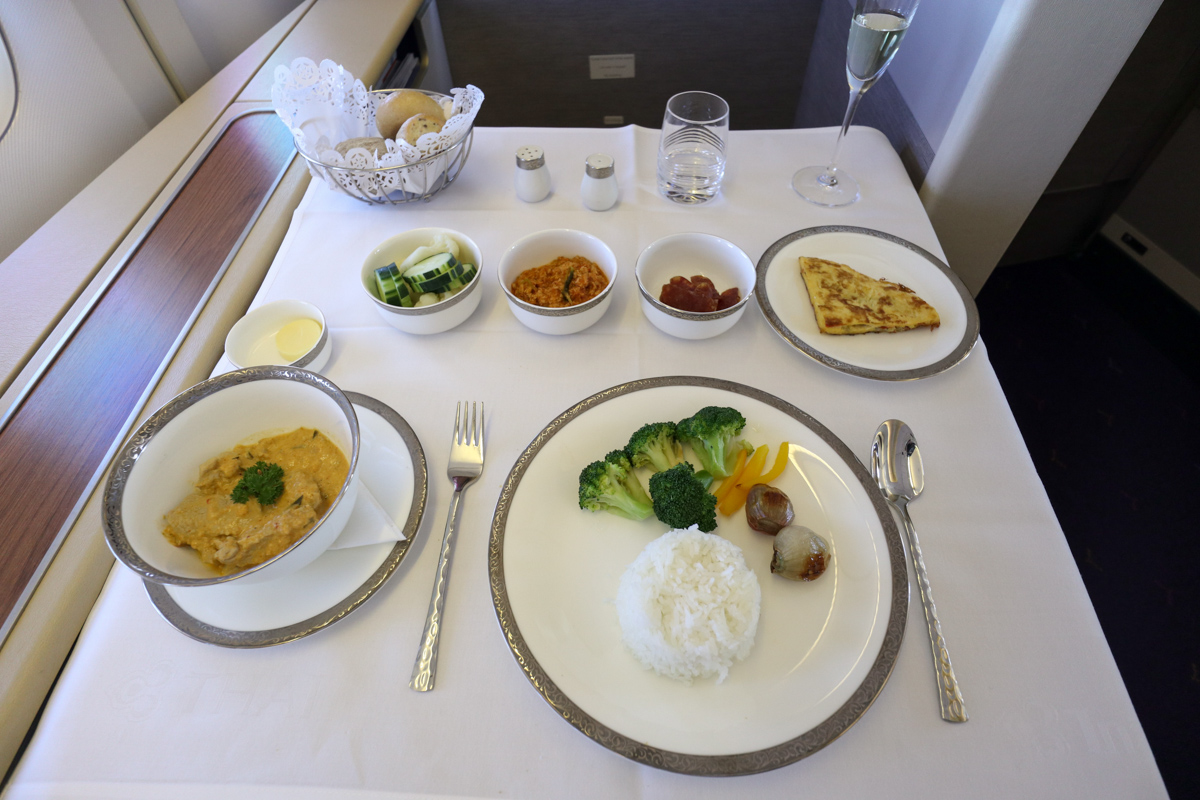 THAI Airways First Class food