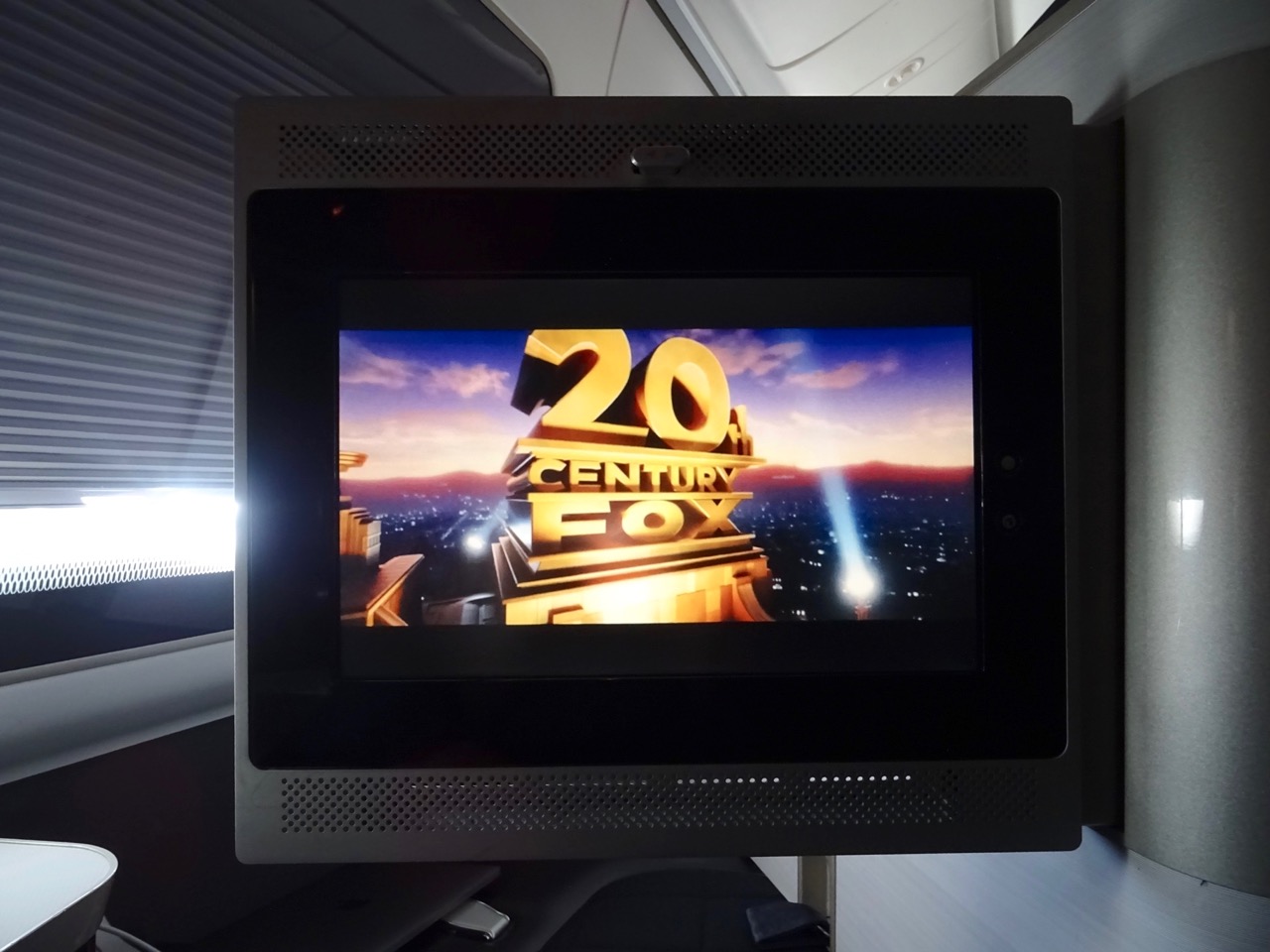 British Airways 777 First Class inflight entertainment screen