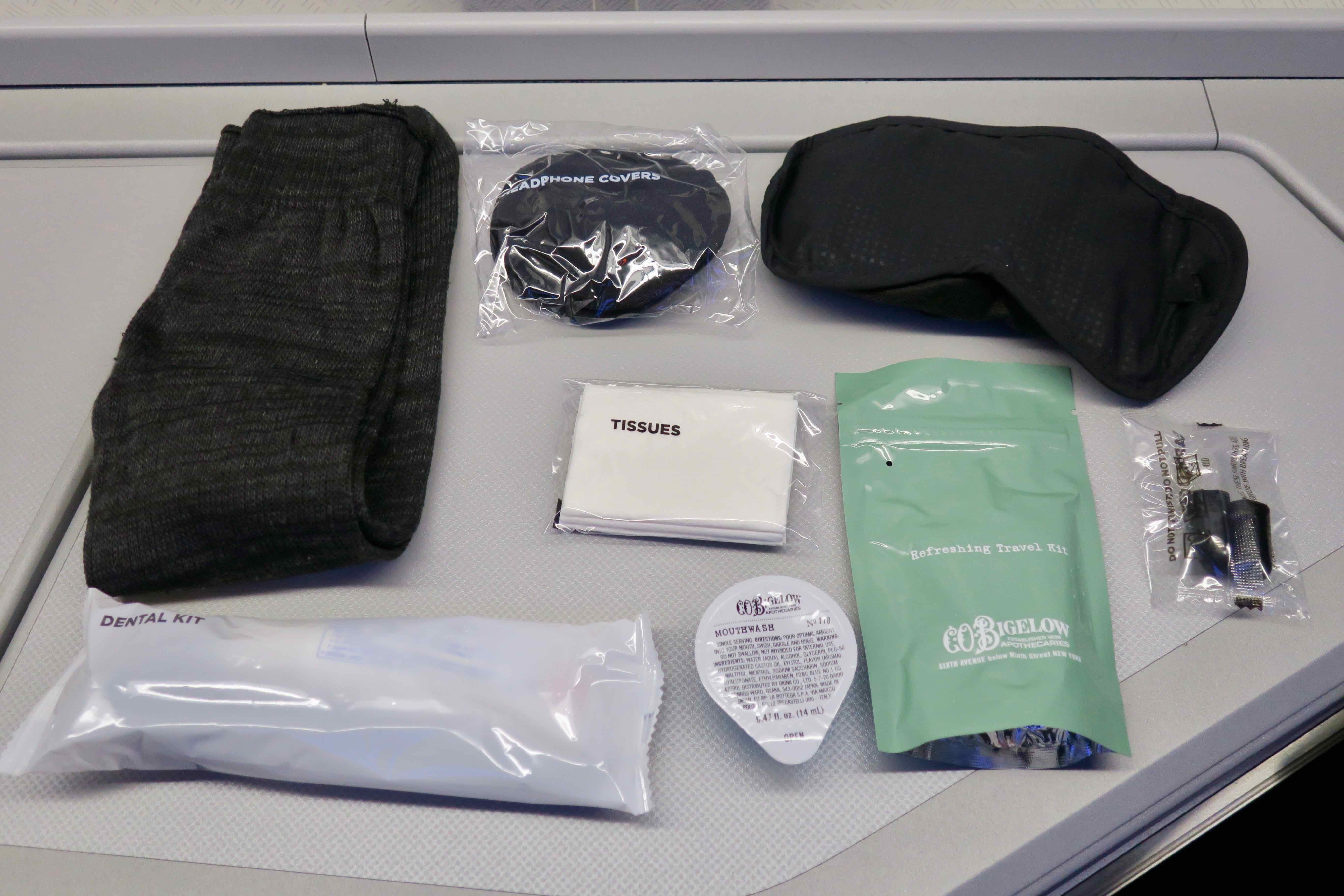 American Airlines 772 Business Class amenity kit