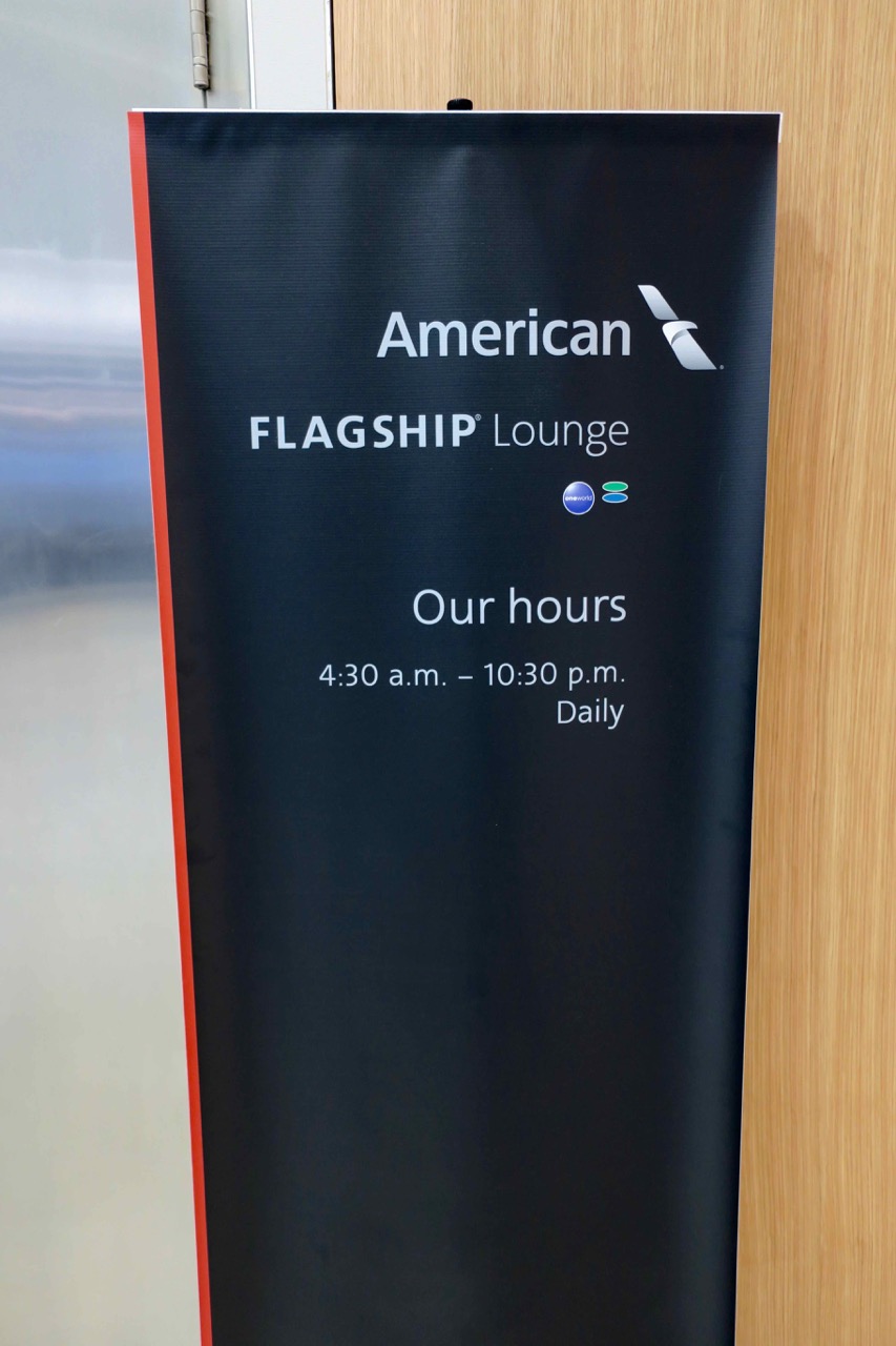 American Flagship Lounge signage
