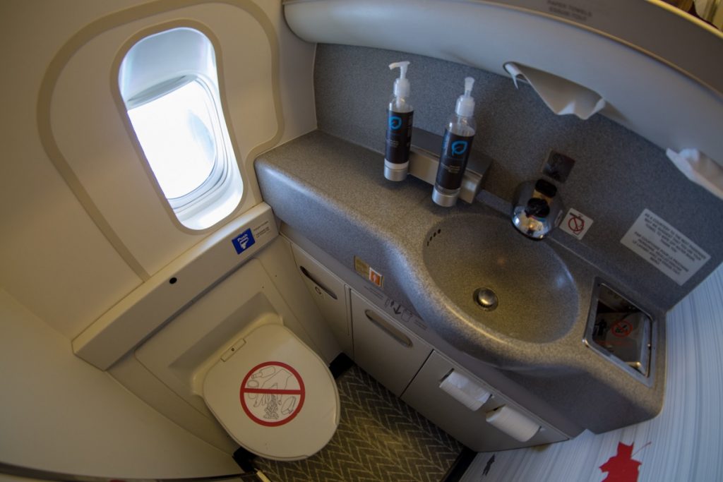 Air Canada 777 Business Class lavatory