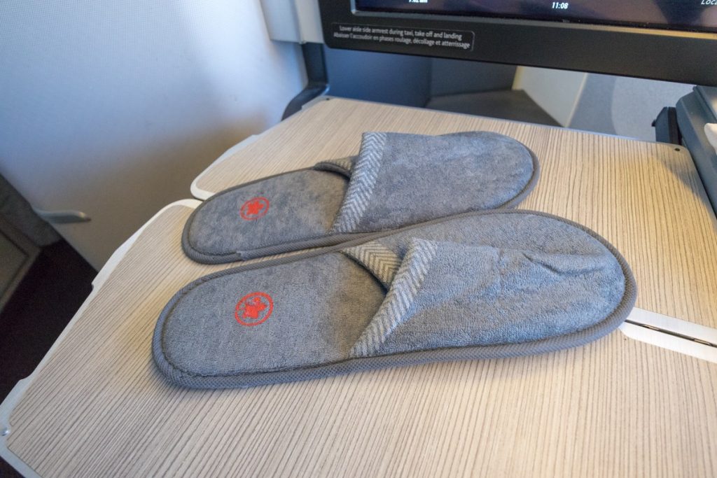 Air Canada 777 Business Class slippers