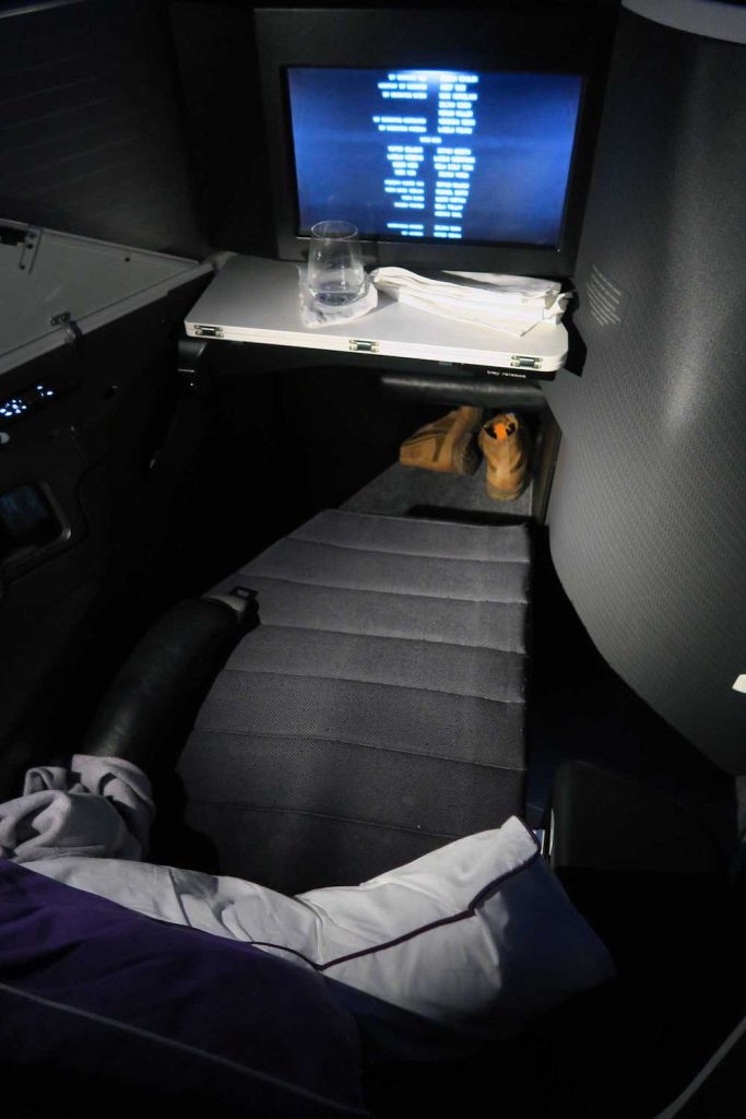 Virgin Australia A330 Business Class lie-flat bed