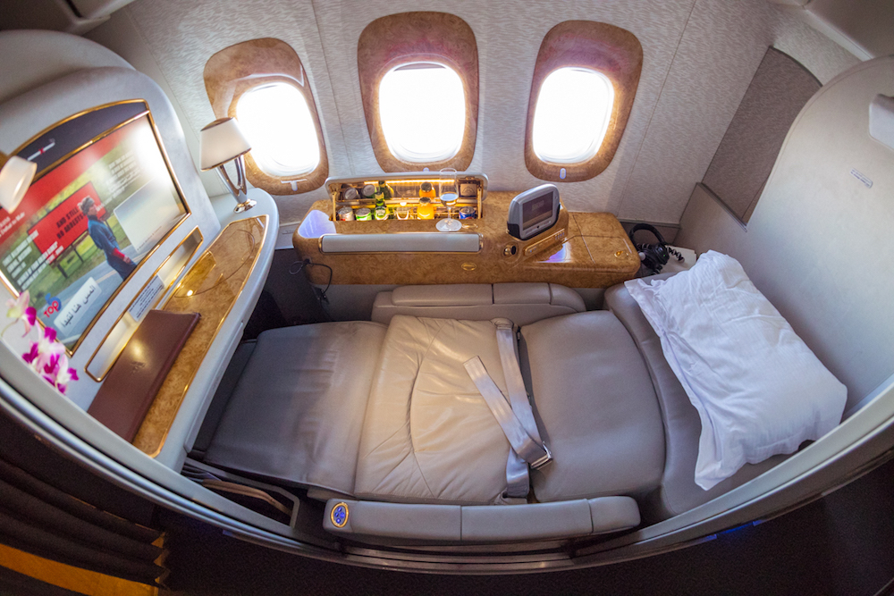 Emirates 777 First Class window seat