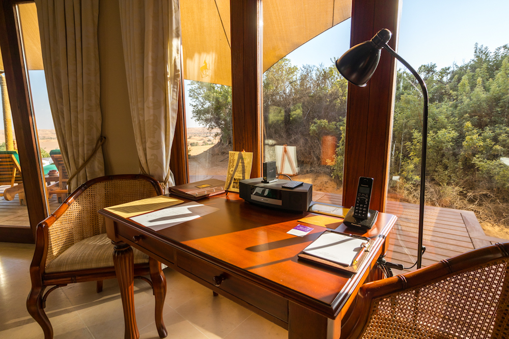 Al Maha, a Luxury Collection Desert Resort & Spa, Dubai - The Bedouin Suite work desk