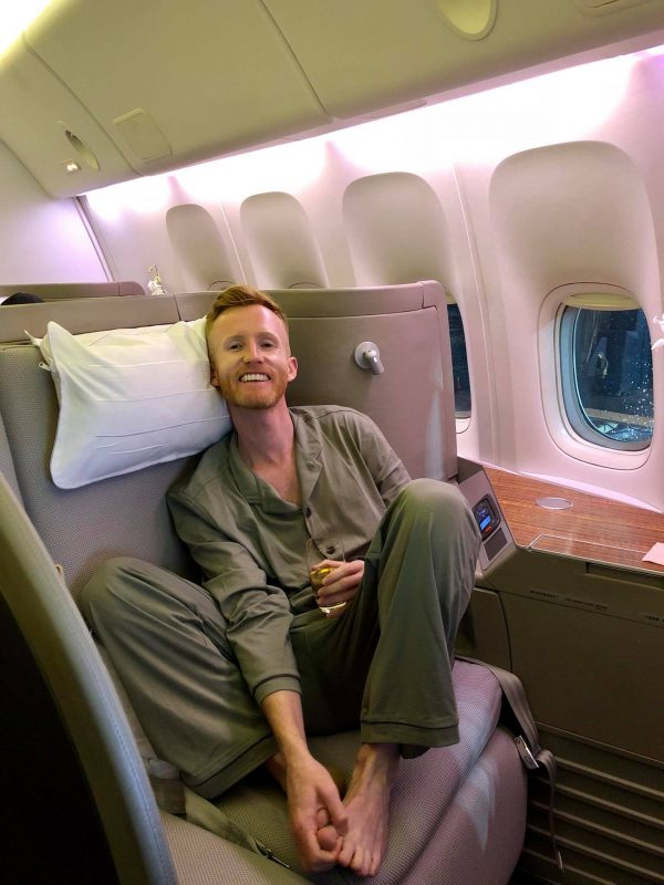 Matt in Cathay Pacific First Class