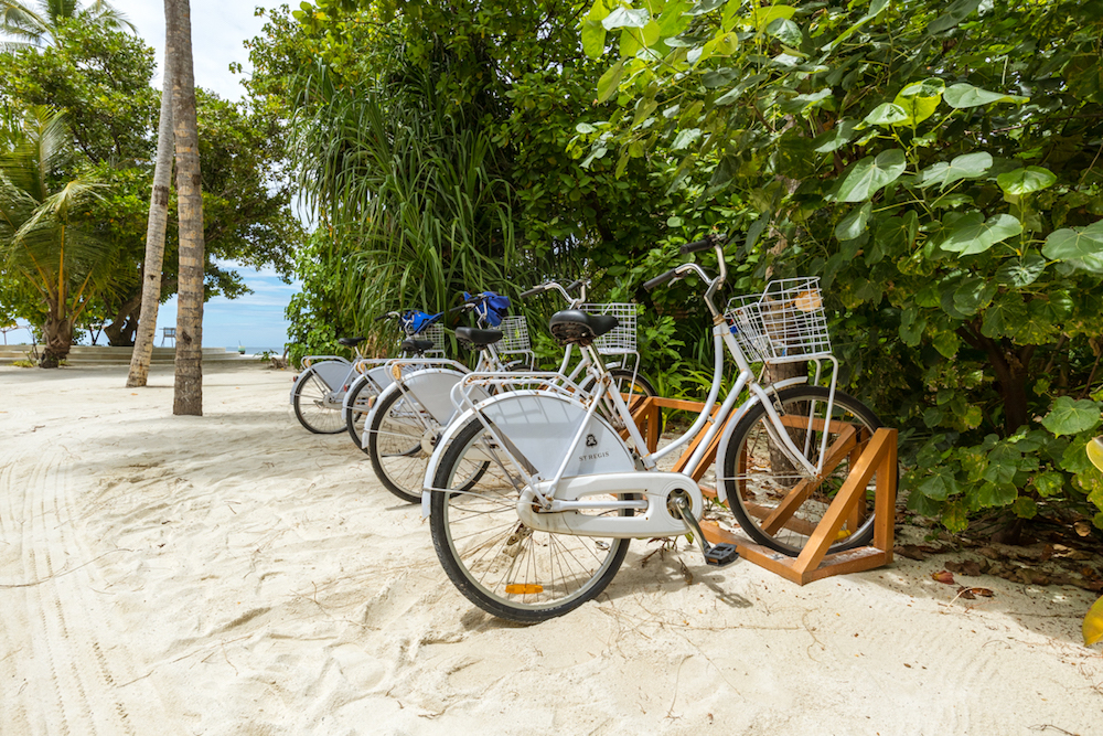The St. Regis Maldives Vommuli Resort complimentary bikes
