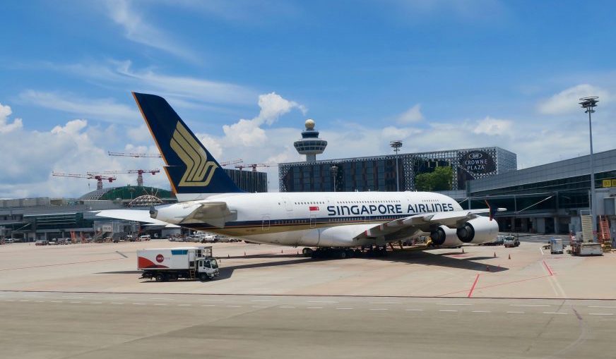 Singapore Airlines A380 at Changi Airport