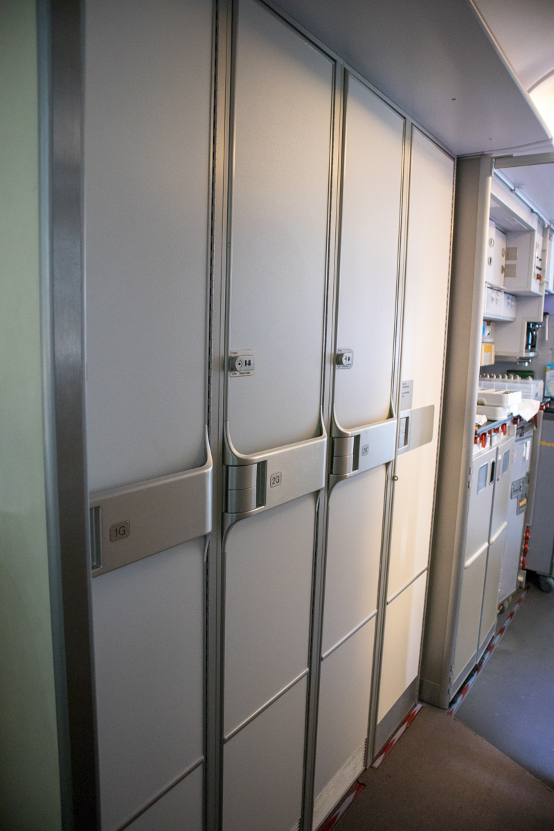 Lufthansa A380 First Class storage locker