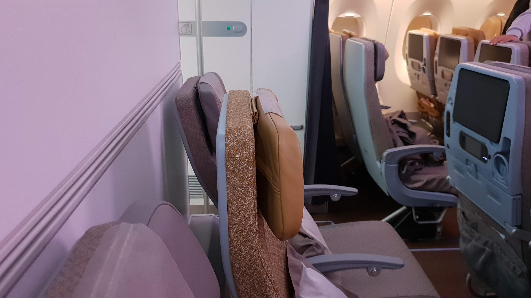 Singapore Airlines A350 Economy last row
