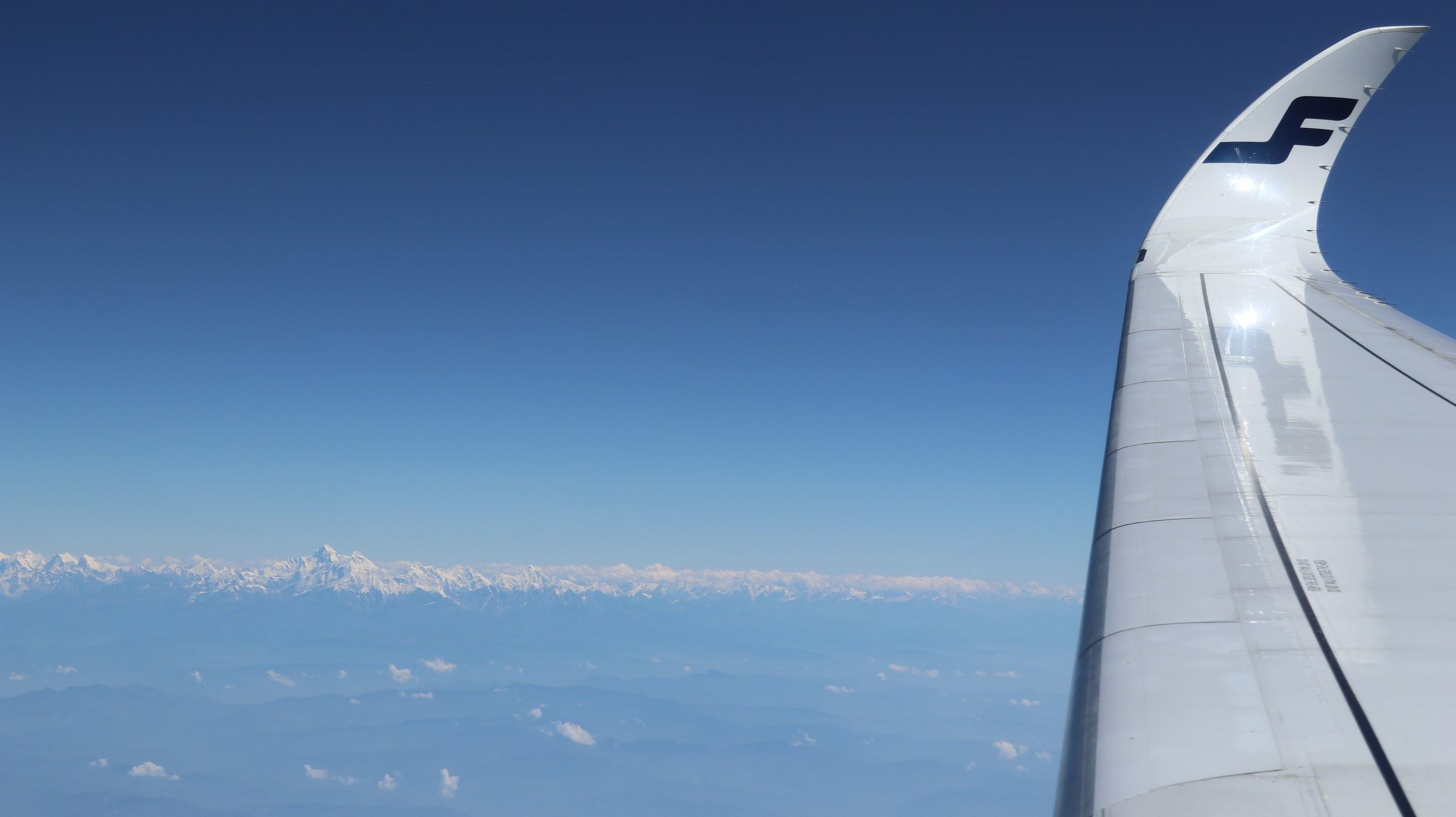 View of Mt. Everest from Finnair flight