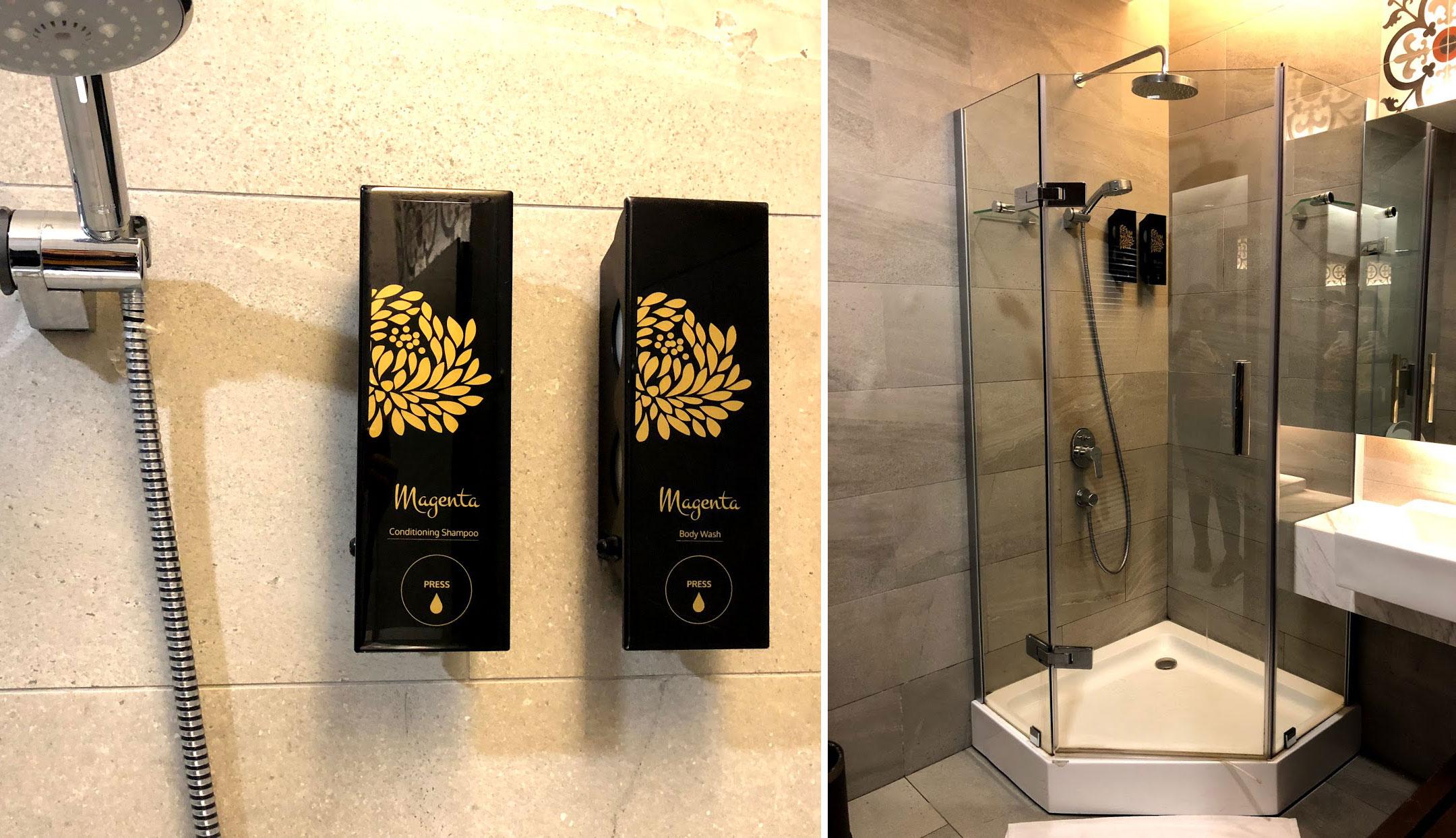 Malaysia Airlines Satellite Golden Lounge Kuala Lumpur toiletries and shower