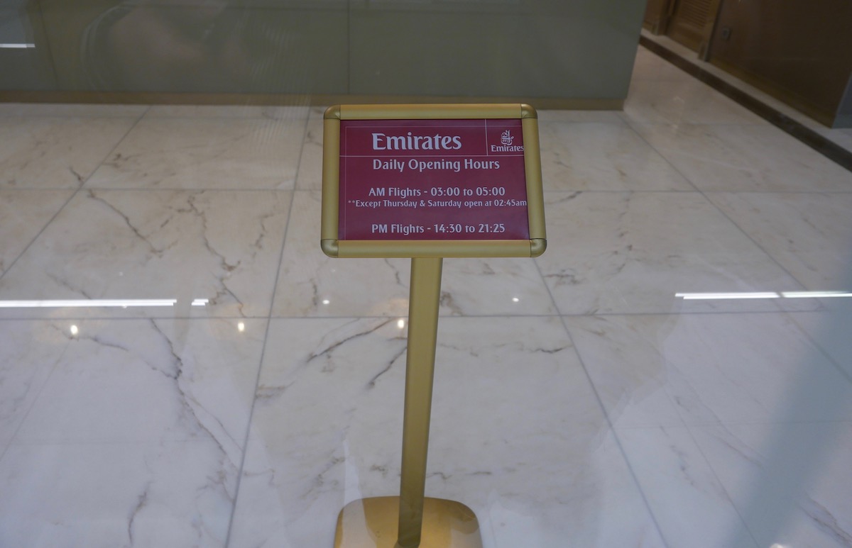 The Emirates Business & First Class Lounge Melbourne daily operating hours