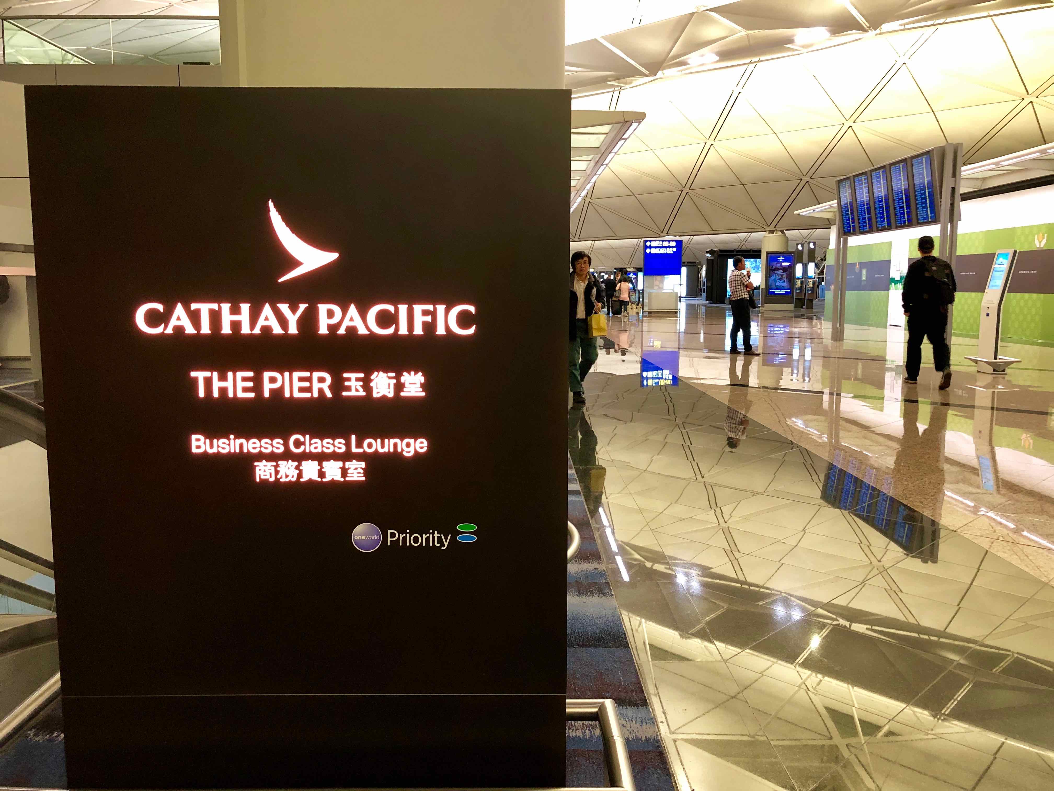 Cathay Pacific The Pier Business Class Lounge Hong Kong