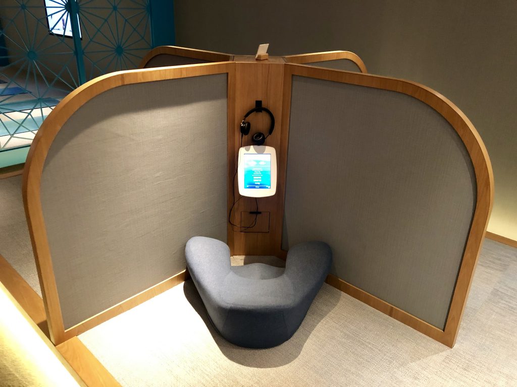Cathay Pacific The Pier Business Class Lounge yoga space 3