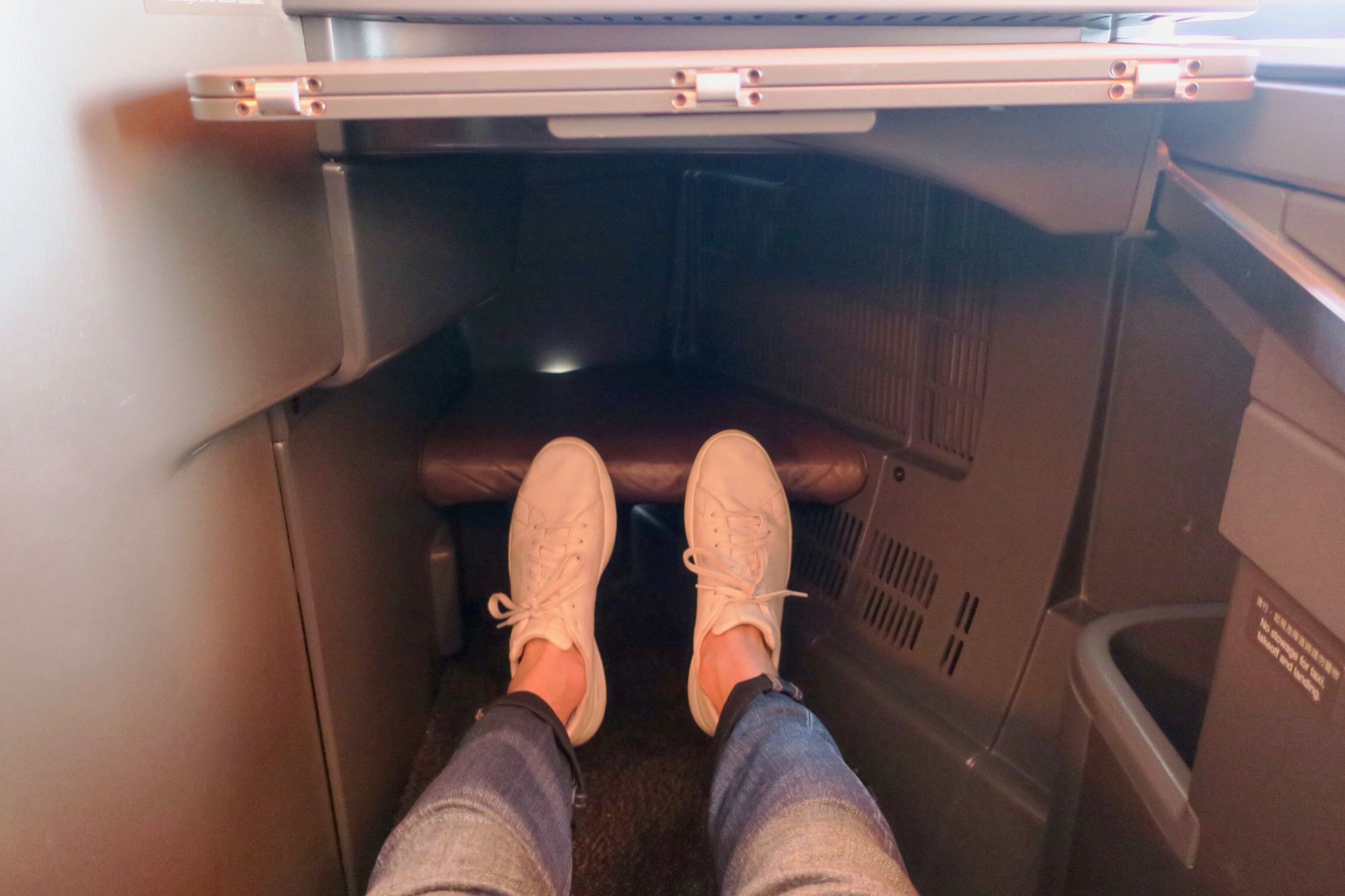 China Airlines Business Class footwell